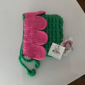 New Born Flower Knit Hat